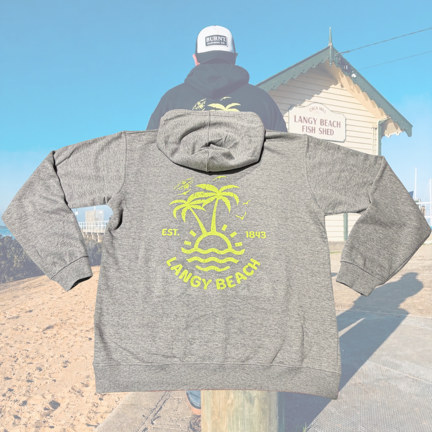 Langy Beach Hoodie - Grey