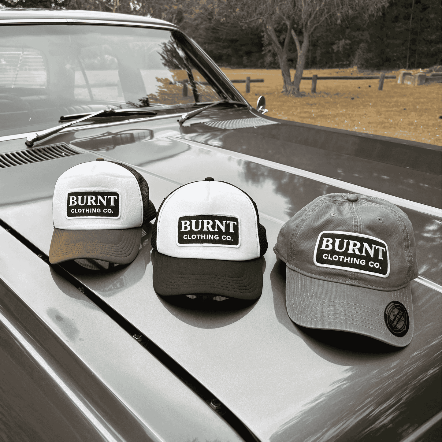 Burnt Dad Cap grey adjustable streetwear cap