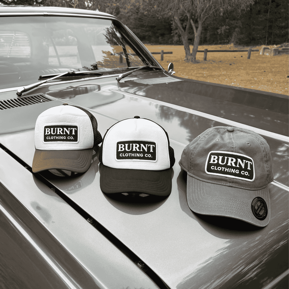 Burnt Dad Cap grey adjustable streetwear cap