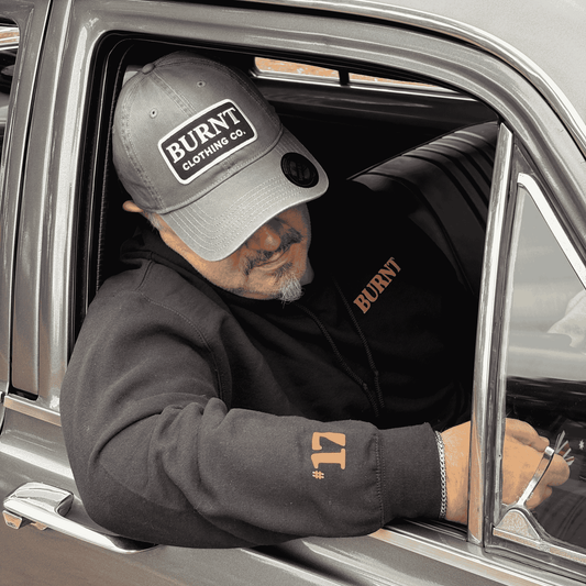 Burnt Dad Cap grey adjustable streetwear cap