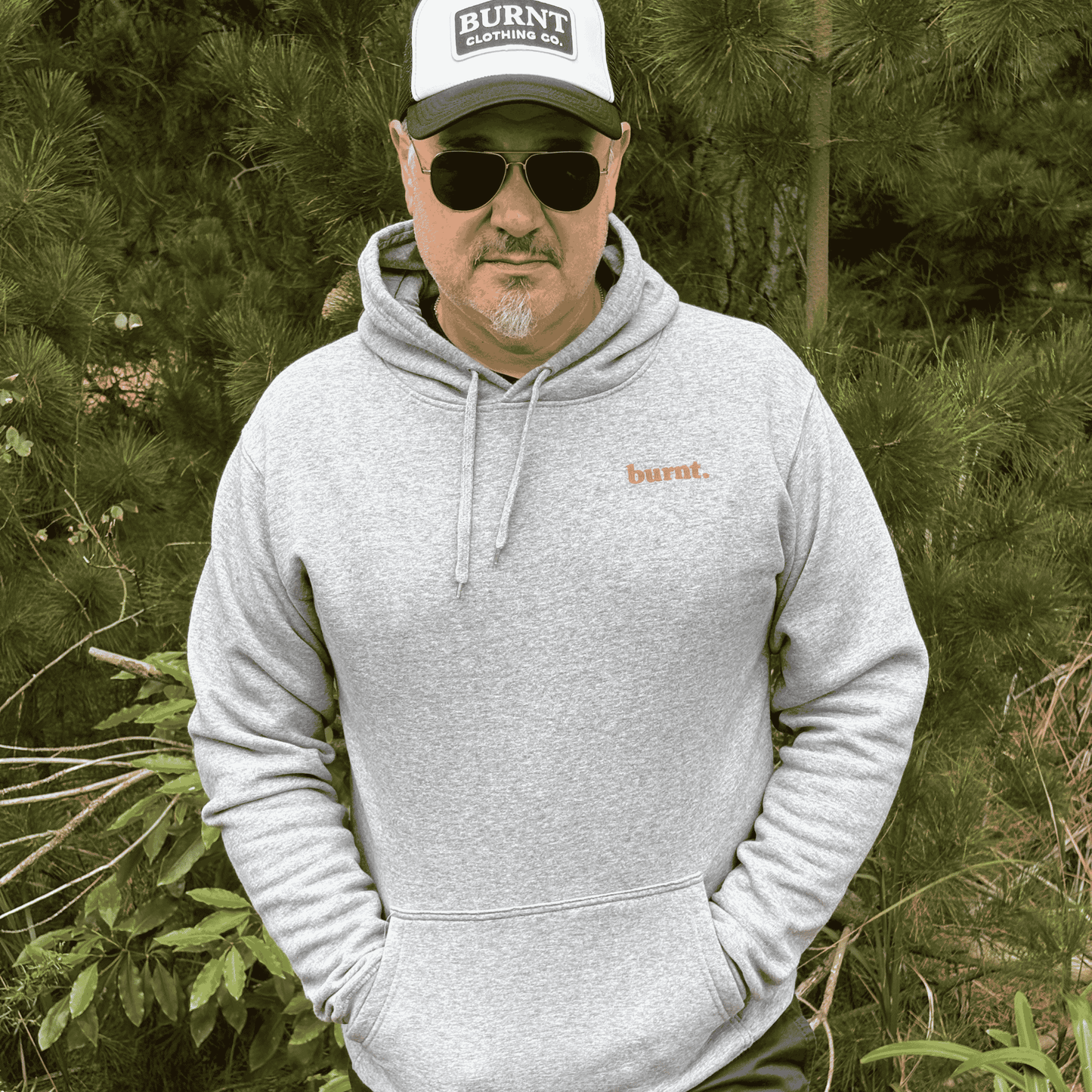 undiagnosed. Hoodie - Grey Marle/ Pink