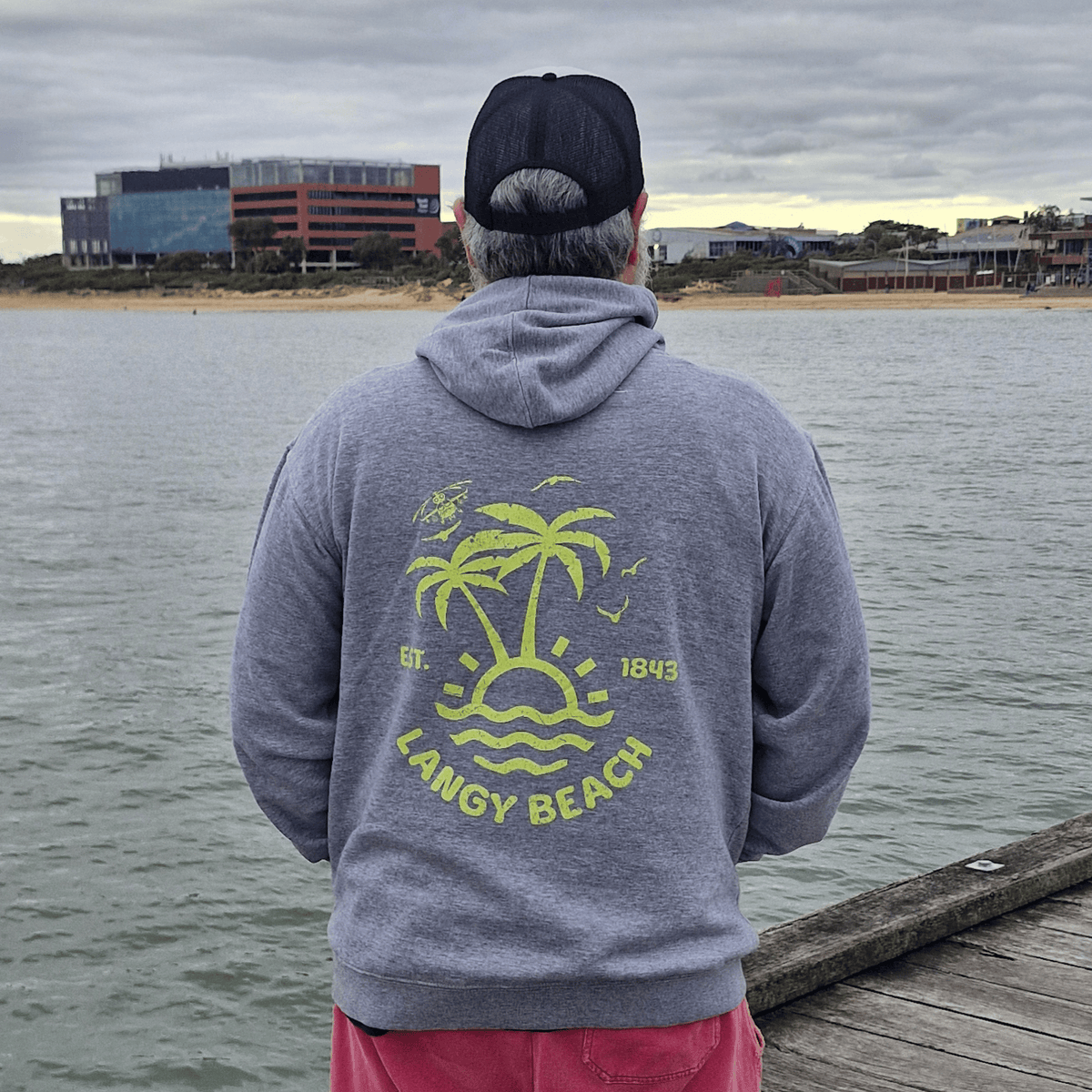 Langy Beach Hoodie - Grey