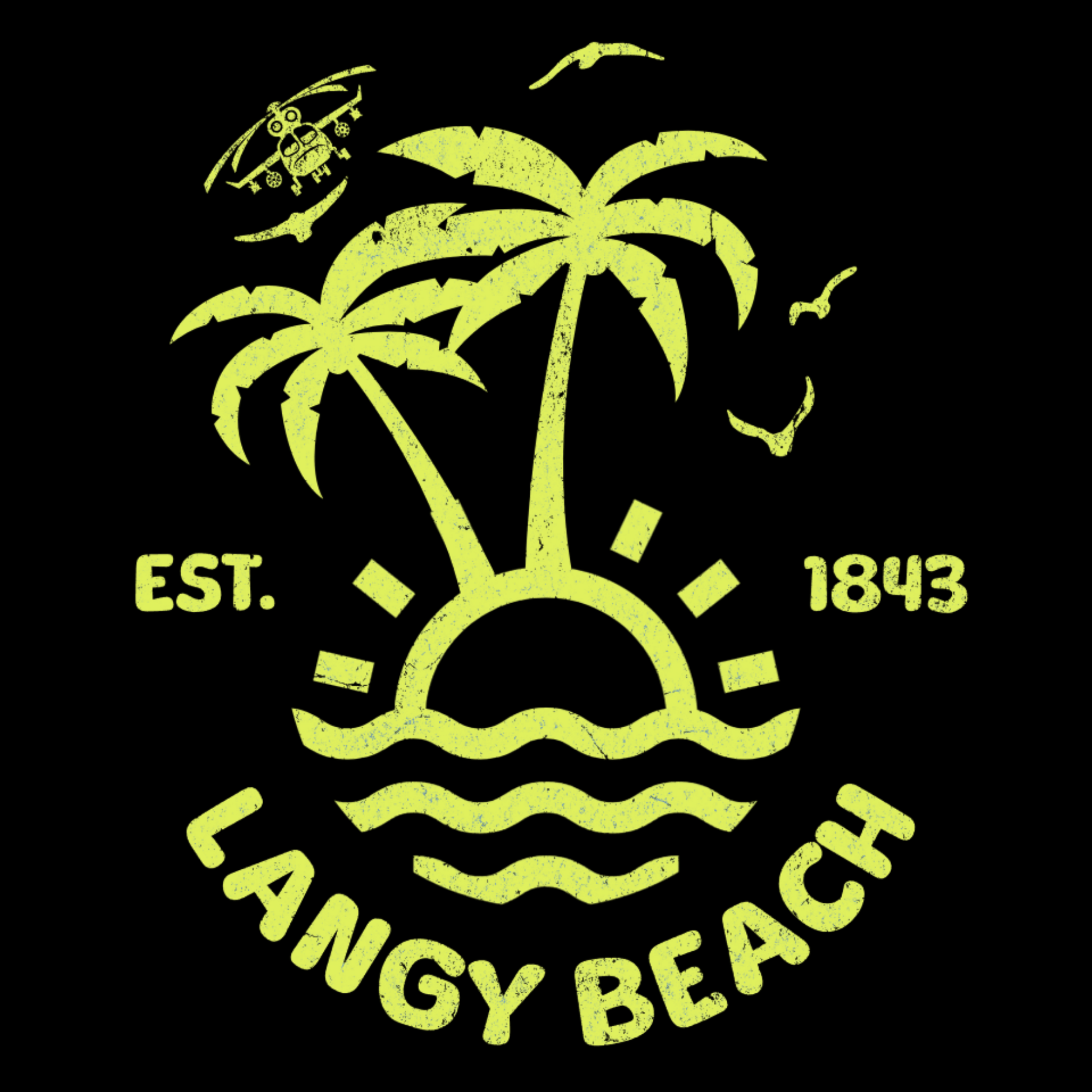 Black Langy Beach hoodie by Burnt Clothing Co