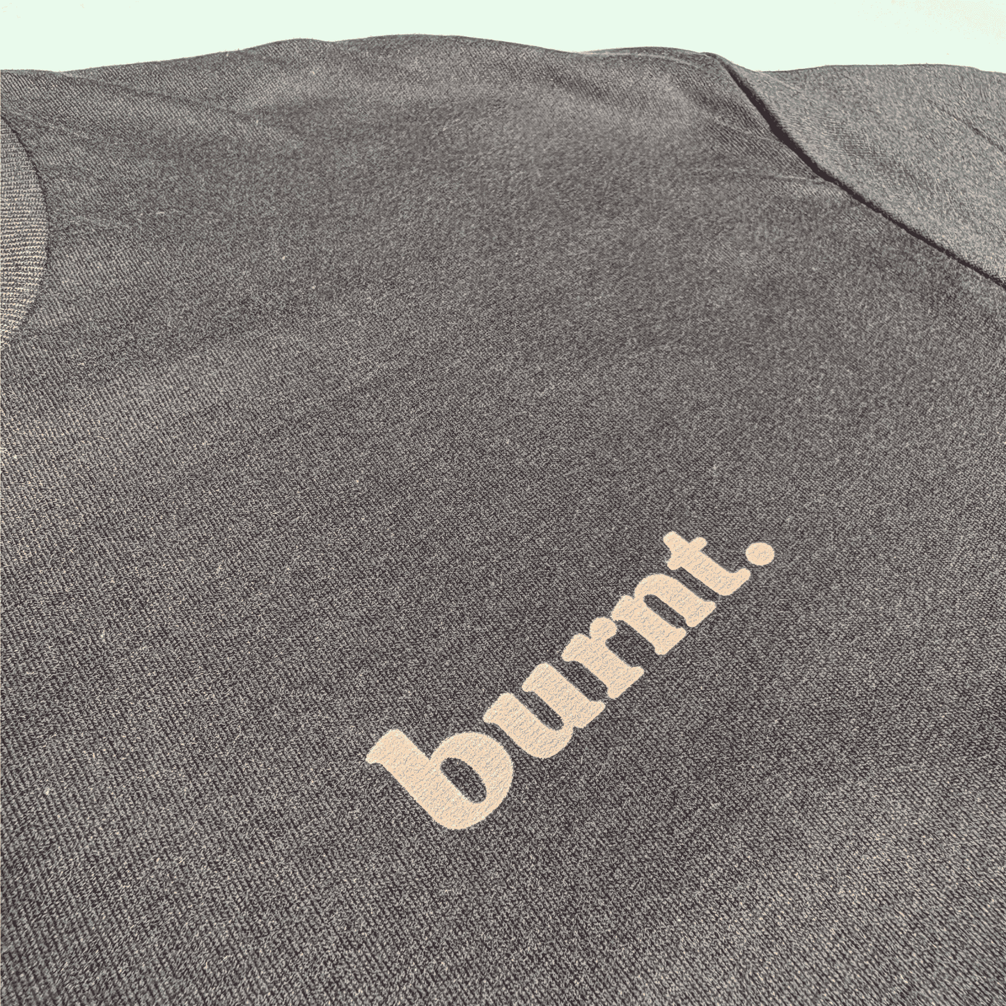 Black Burnt Clothing Co t-shirt with small burnt logo on chest