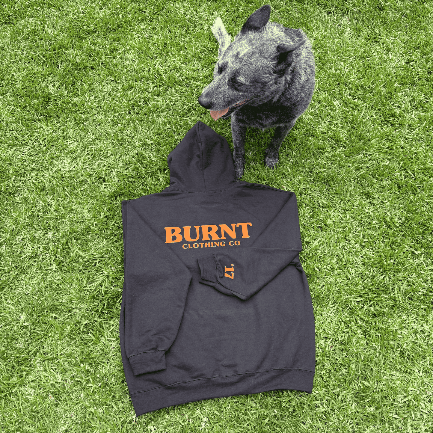 The Lucky #17 Origin Hoodie - Orange Lettering