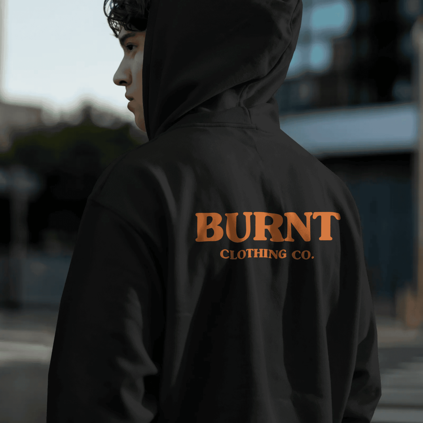 The Lucky #17 Origin Hoodie - Orange Lettering