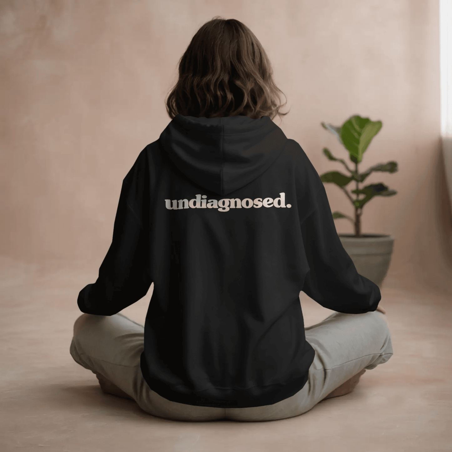undiagnosed. Hoodie - Black/ White