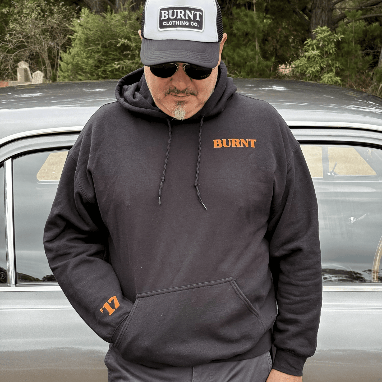 The Lucky #17 Origin Hoodie - Orange Lettering
