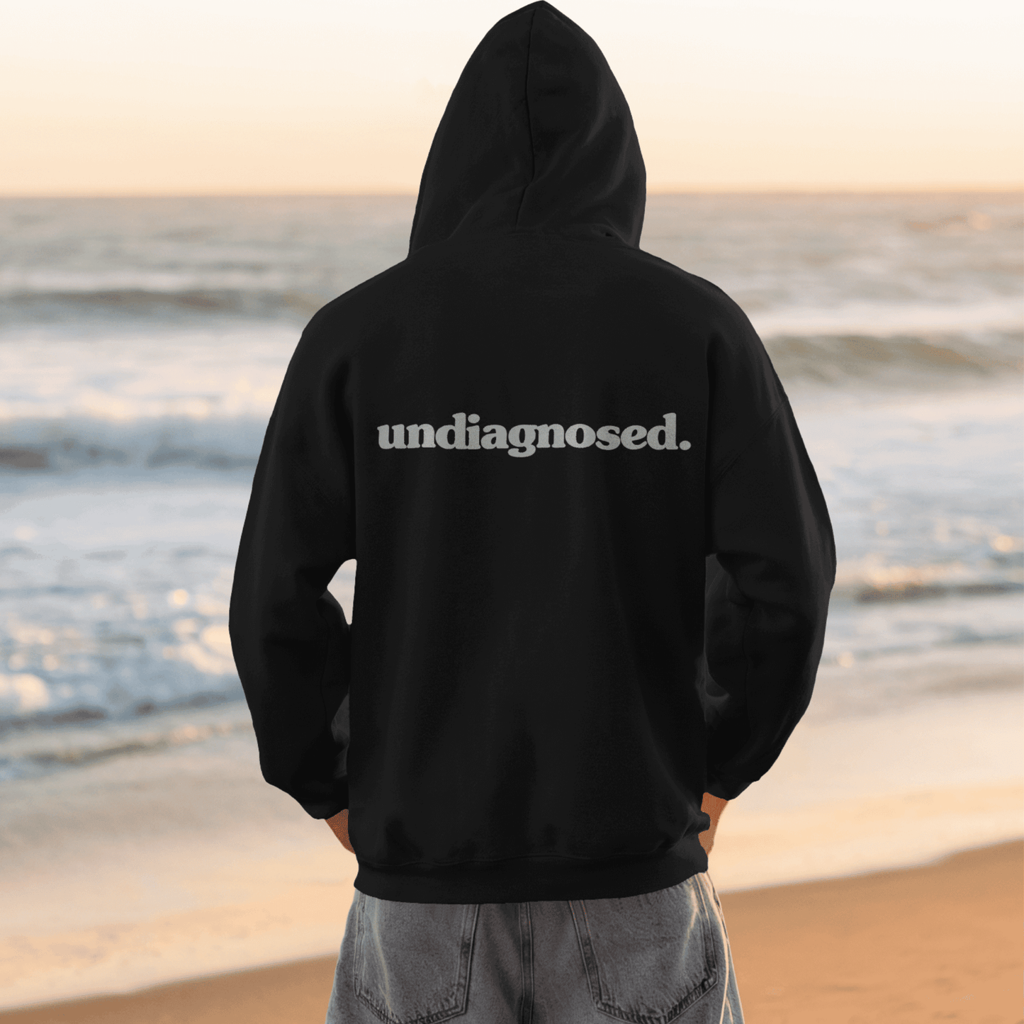 undiagnosed. Hoodie - Black/ White