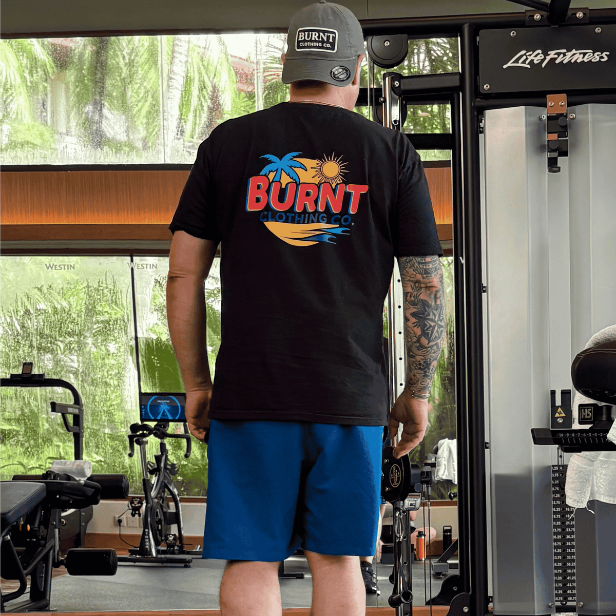 The Original Burnt Clothing Co. graphic T-shirt product view.